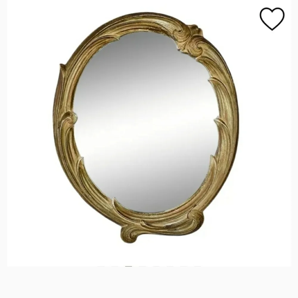 Vintage‎ Syroco wood gold mirror 1940 faux Bois